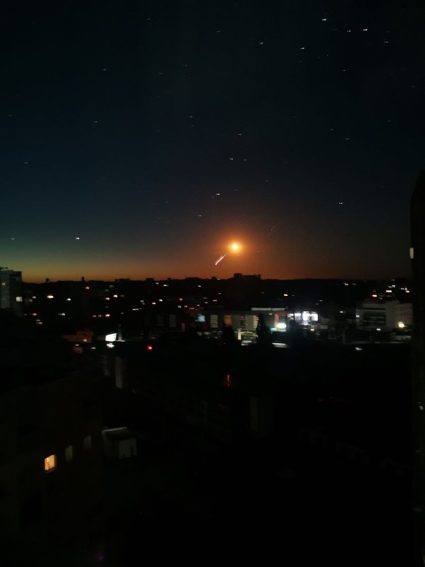 The view of the shelling of Kharkiv at 4 am